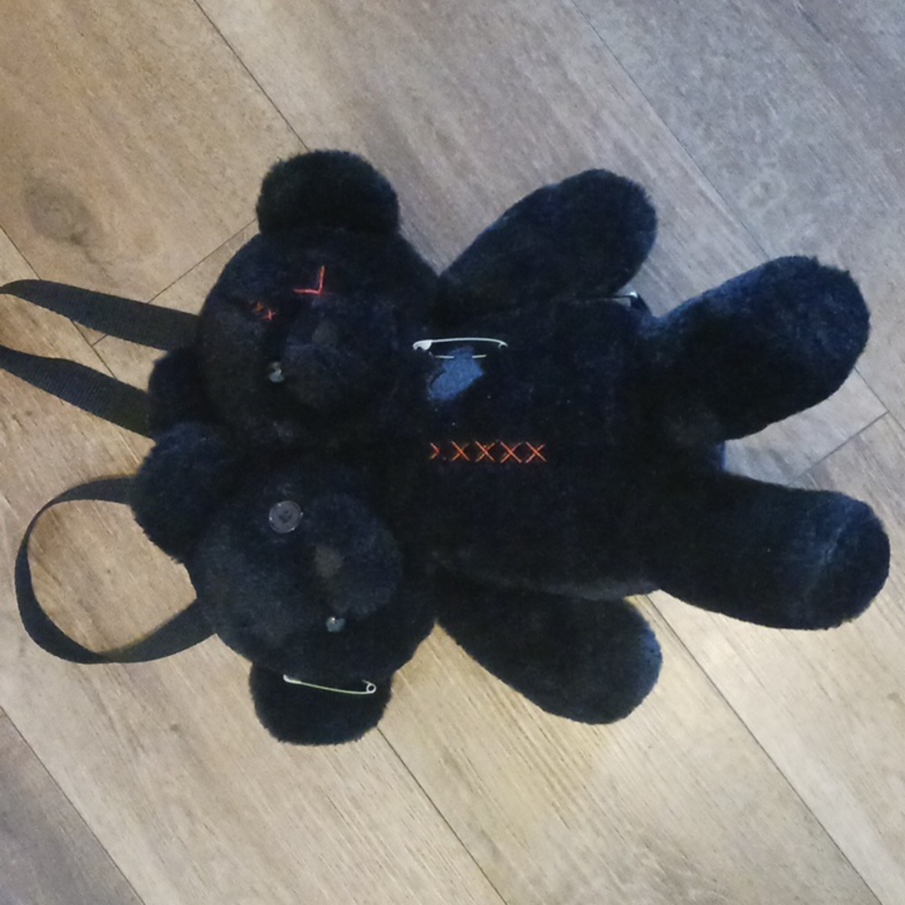 Hot Topic Black Double Teddy Bear Backpack - Picture 5 of 8